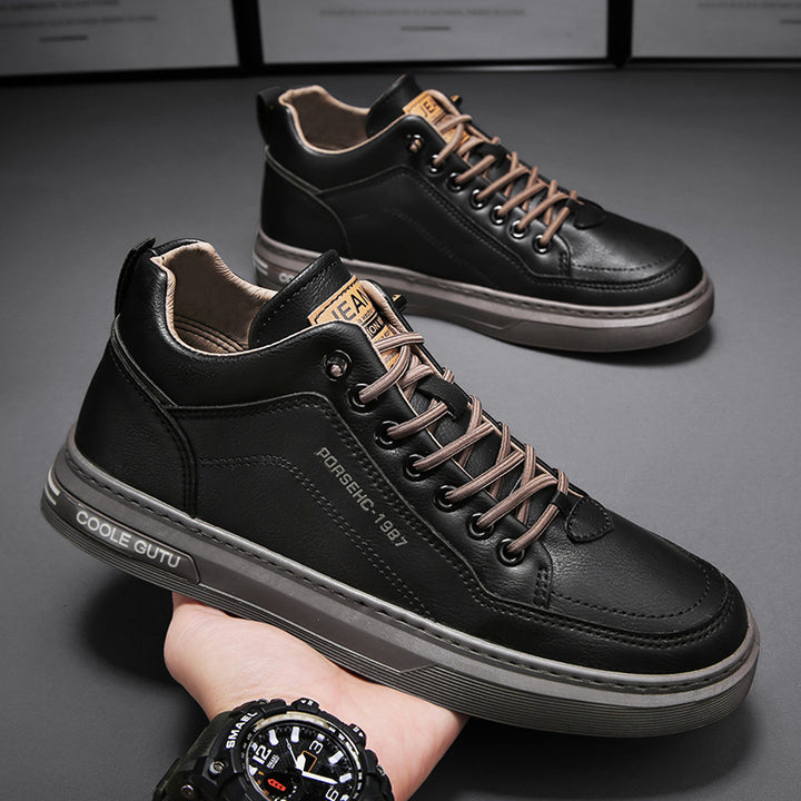 Dame High-Top Casual Læder Sneakers med forstærket ankelbeskyttelse Stilla