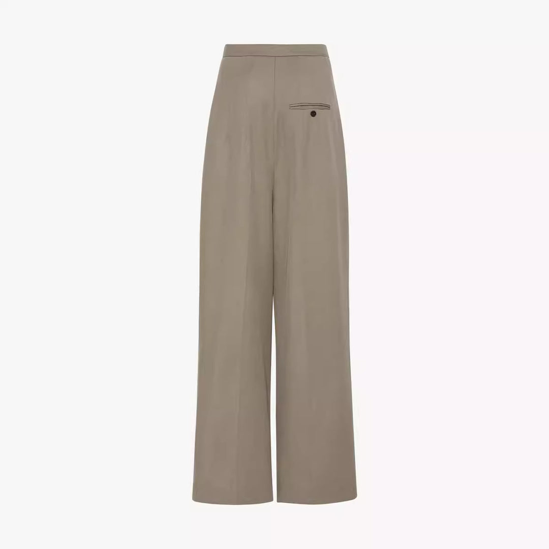 Dame elegante højtaljede bukser med klassiske folder Stilla