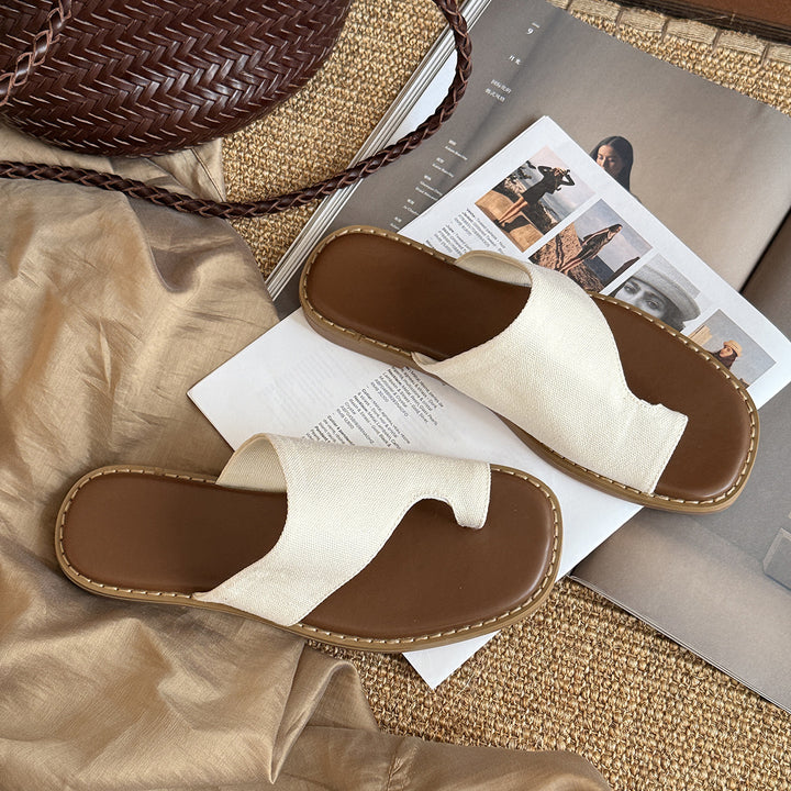 Dame Casual Tanga Slide Sandaler med polstret fodbed Stilla