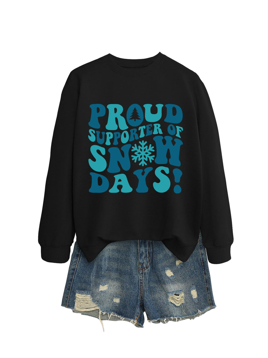 Kvinders sweatshirt med kreativt print og afslappet snit Stilla