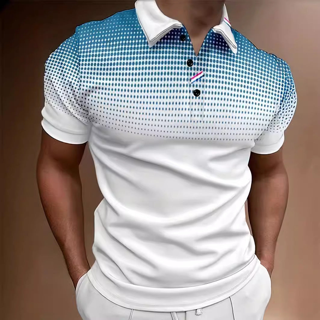 Herre poloshirt med moderne prikkedesign og åndbar stofteknologi Stilla