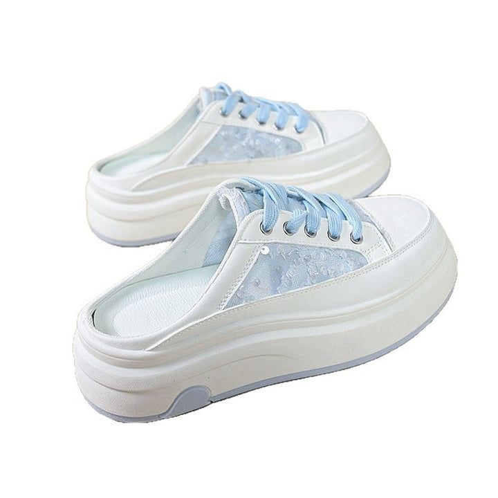 Dame Sneakers med transparent detalje og komfortabel plateau sål Stilla