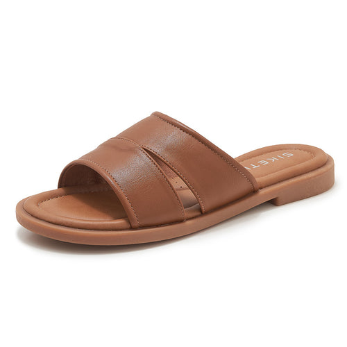 Dame mode slippers med krydsede remme Stilla