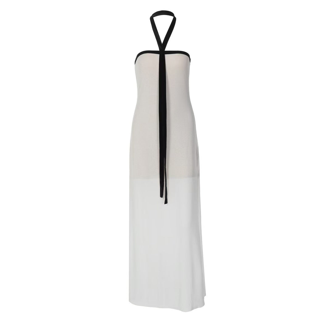 Damer Elegant Maxikjole med off-shoulder design og figursyet snit Skovae