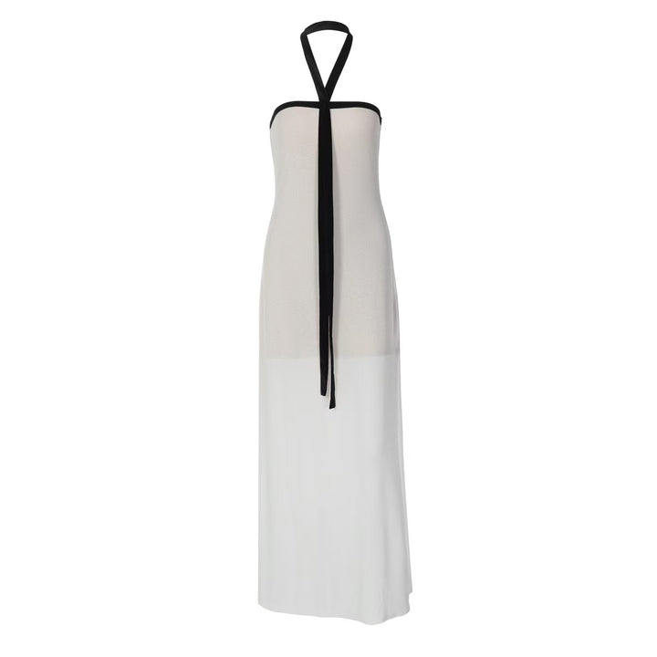 Damer Elegant Maxikjole med off-shoulder design og figursyet snit Skovae