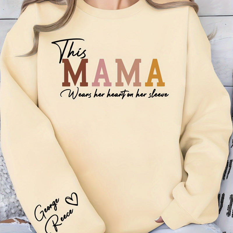 Kvinders sweatshirt med inspirerende mortryk og komfortabel pasform Stilla