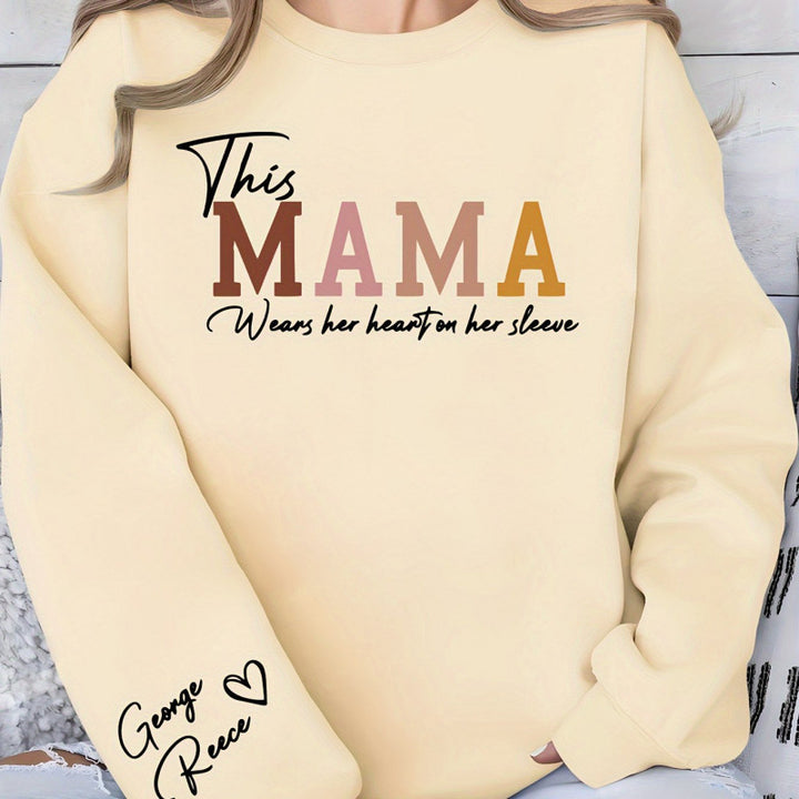 Kvinders sweatshirt med inspirerende mortryk og komfortabel pasform Stilla