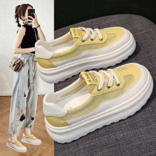 Dame Chunky Sneakers med innovativt plateau og åndbar overfladestruktur Stilla