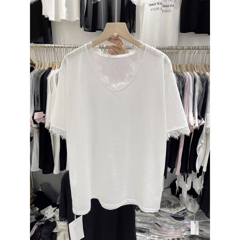 Femme Klassisk V-hals Blonde T-shirt Stilla