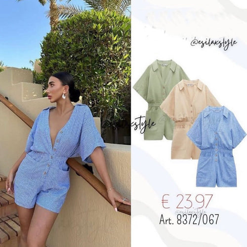 Dame jumpsuit med elastisk talje og praktiske lommer Stilla