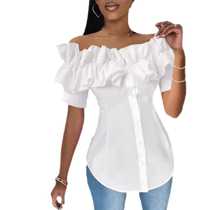 Femme Off-Shoulder Ruffle Bluse Stilla