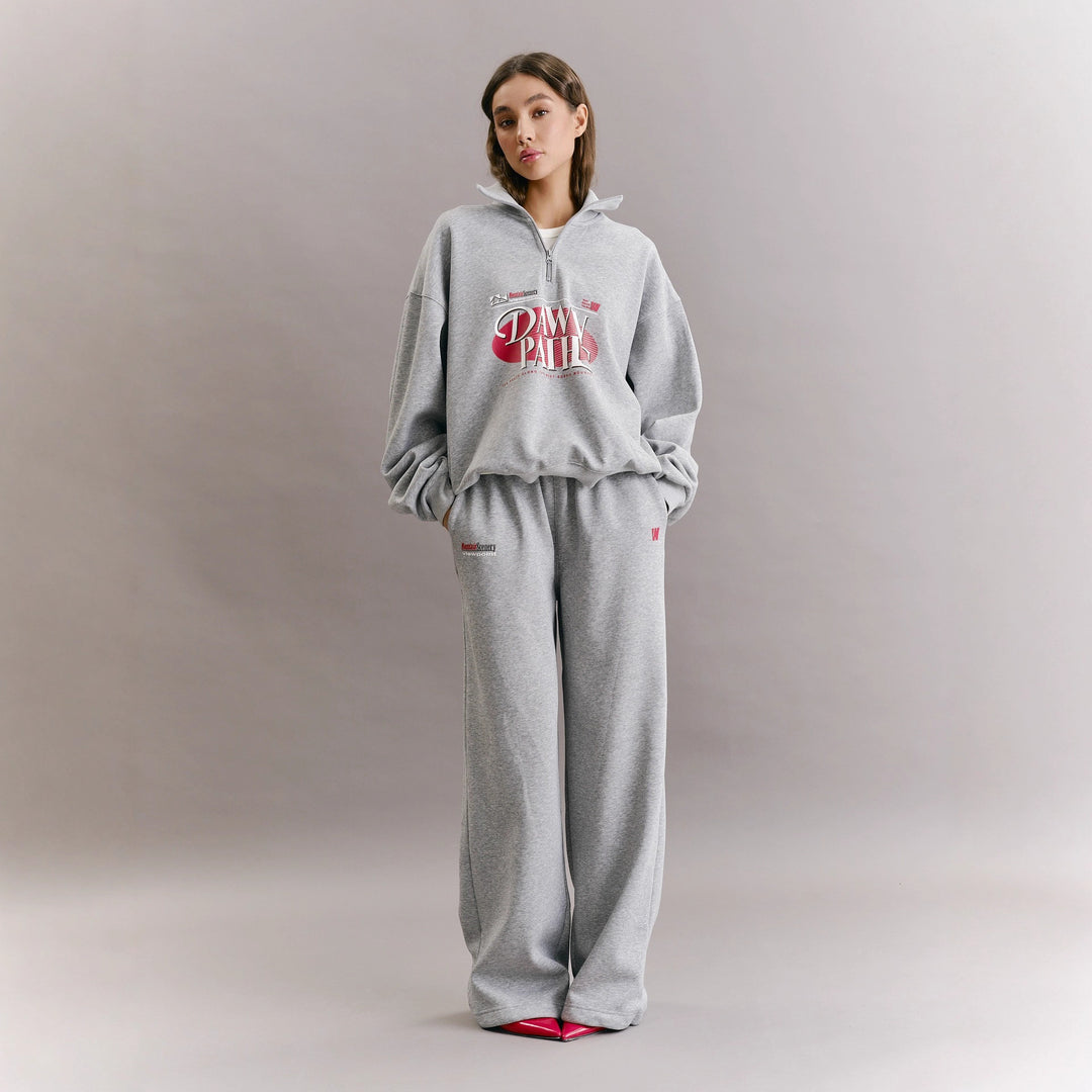 Kvinders afslappede sæt med lynlås hættetrøje og brede sweatpants Stilla