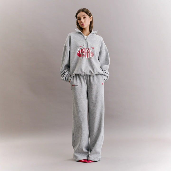 Kvinders afslappede sæt med lynlås hættetrøje og brede sweatpants Stilla