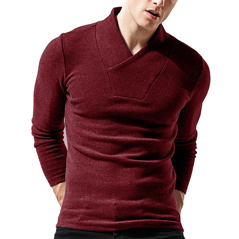 Herrer Sweater med moderne krave og fin struktur Stilla