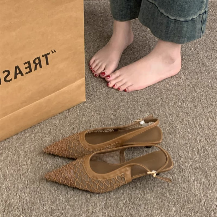 Dame Elegant Slingback Spidsede Balletsko Stilla