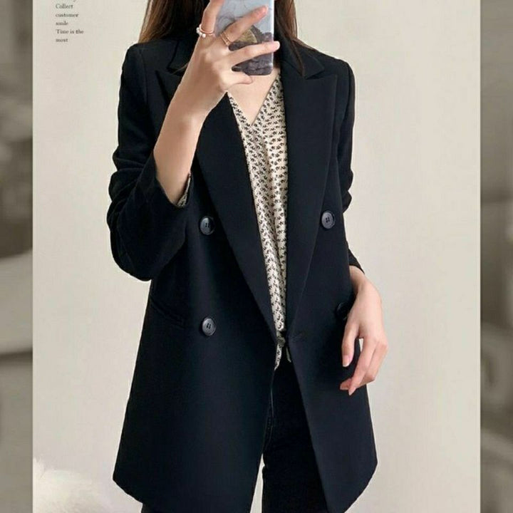 Kvinder Elegant Dobbeltknappet Blazer Stilla