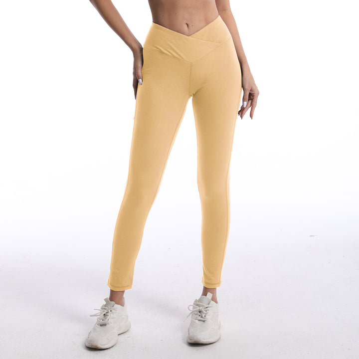 Dame Figurnær Sportleggings med høj talje og Cross-design Stilla