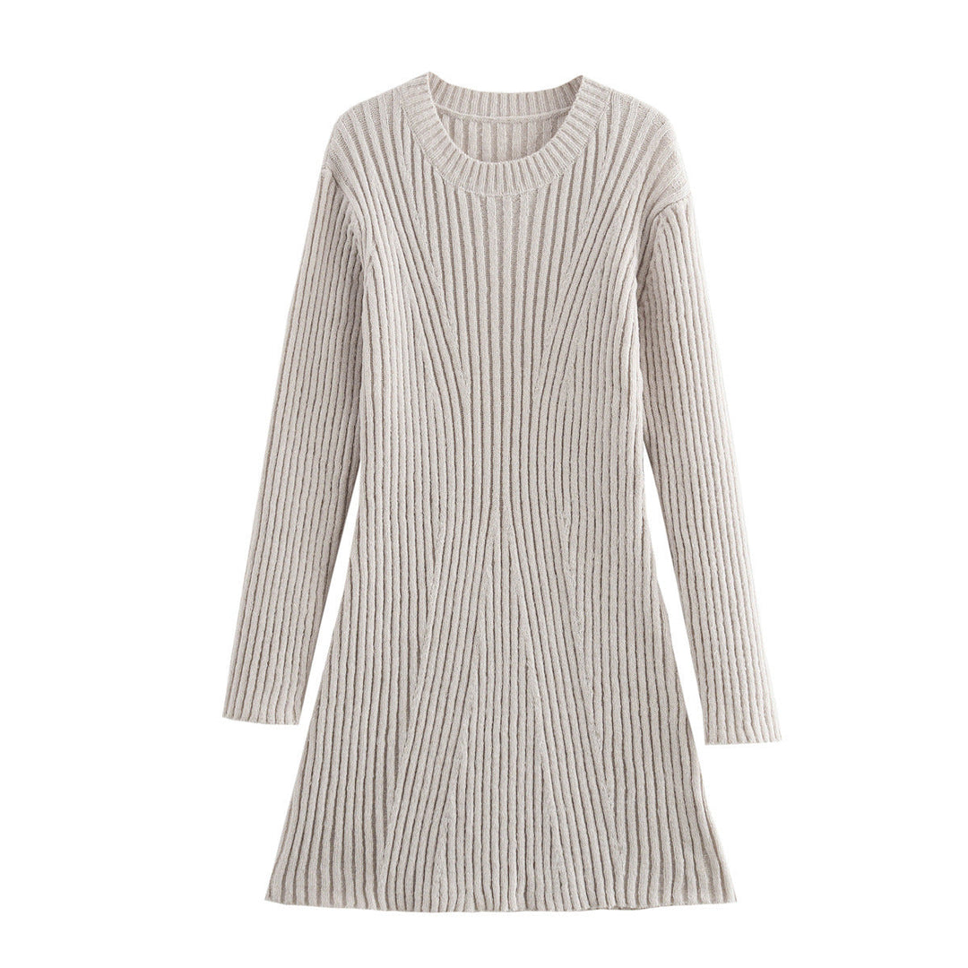 Stilla | Ribbet-Kjole Fashion Ribbet Strikket Kjole
