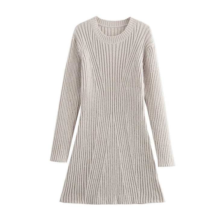 Stilla | Ribbet-Kjole Fashion Ribbet Strikket Kjole