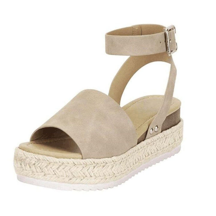 Dame espadriller med elegant hælbinding og kileformet sål Stilla