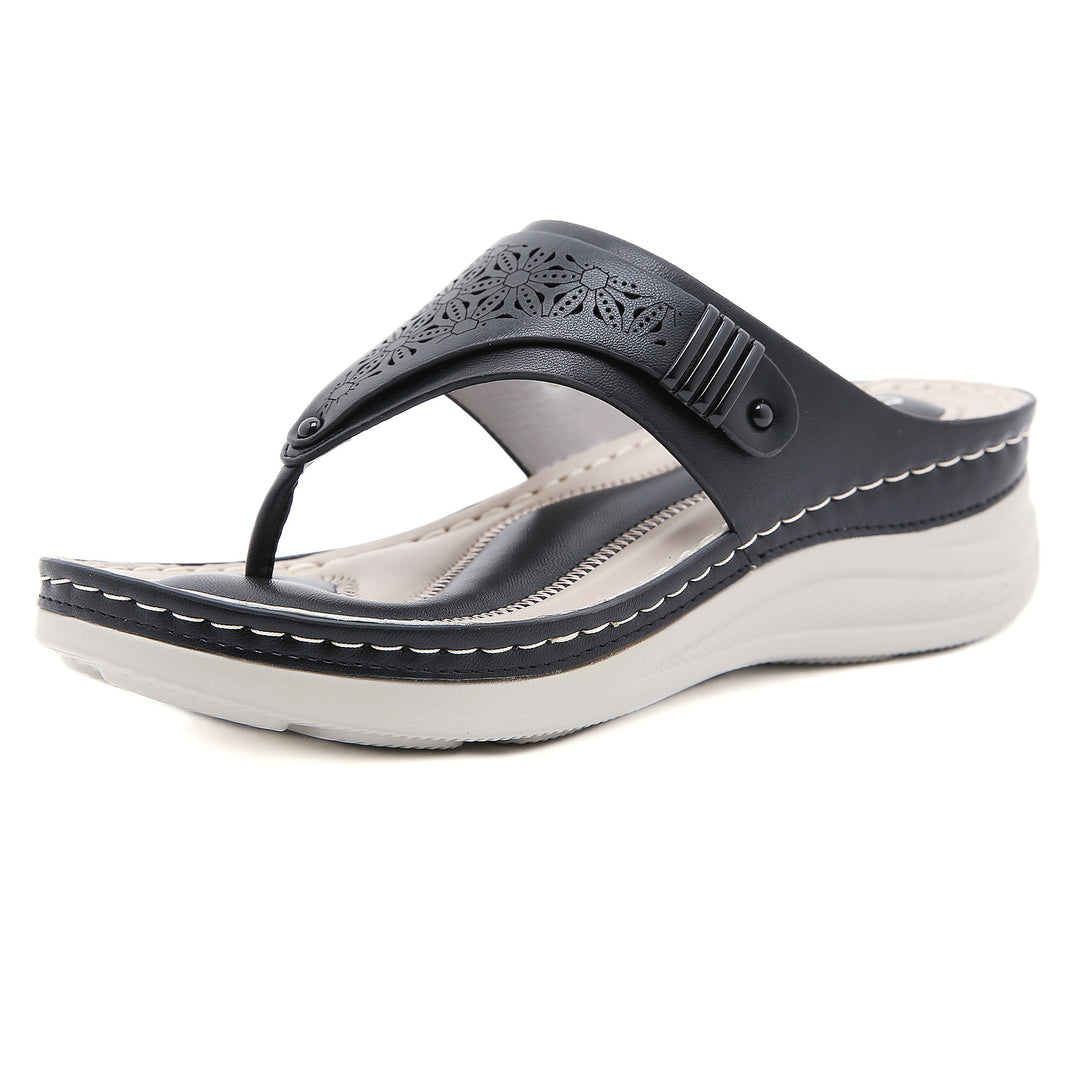 Dame tæeremse-sandaler med fleksibel sål og ergonomisk fodseng Stilla