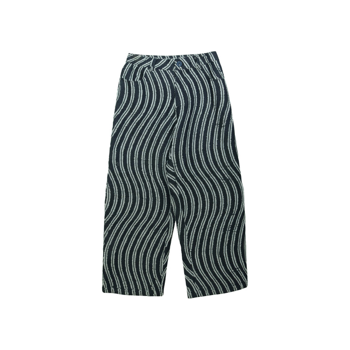 Dame bred sommerbukser med stilfuldt stribemønster og elastisk waistband Stilla