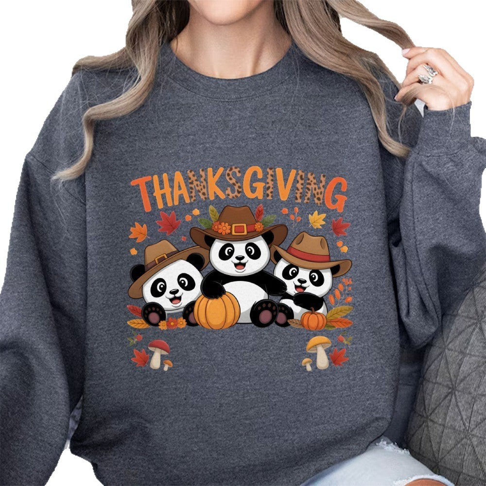 Kvinders sweatshirt med sjovt dyre design og efterårsmotív Stilla