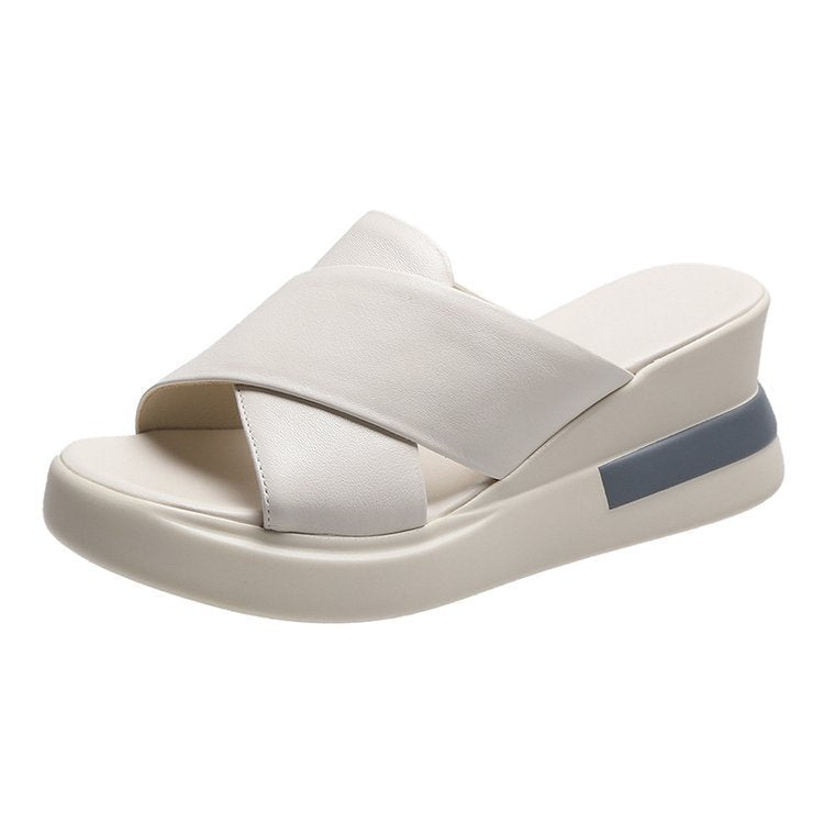 Dame Komfortable Wedgesandaler med moderne krydset design Stilla