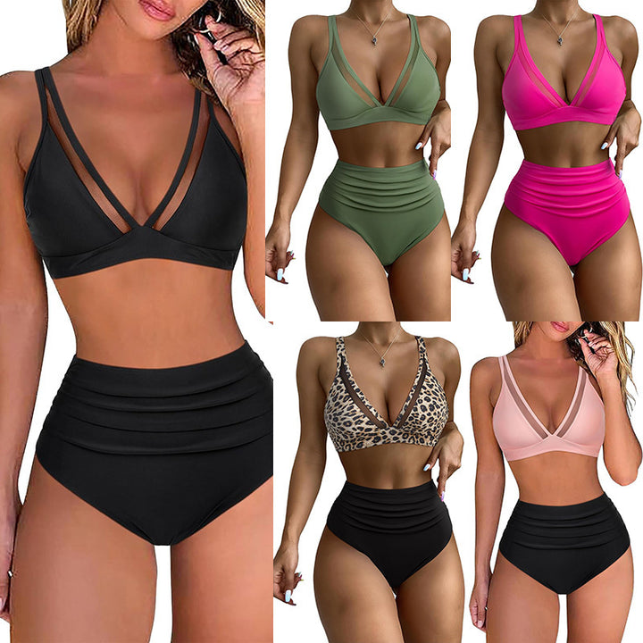 Damebikini med moderne snit og raffinerede stropper Stilla