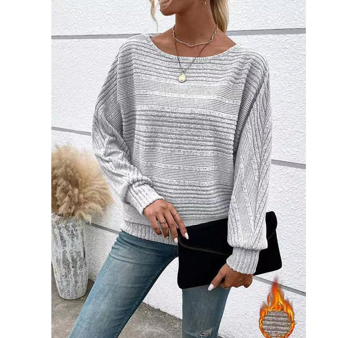 Dame afslappet struktureret sweater med løs pasform Stilla
