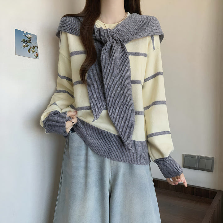 Kvinders casual sweater med snøring Stilla