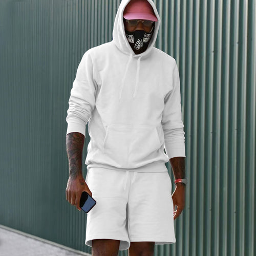 Herre afslappet hoodie-sæt med praktiske lommer og elastisk linning Stilla