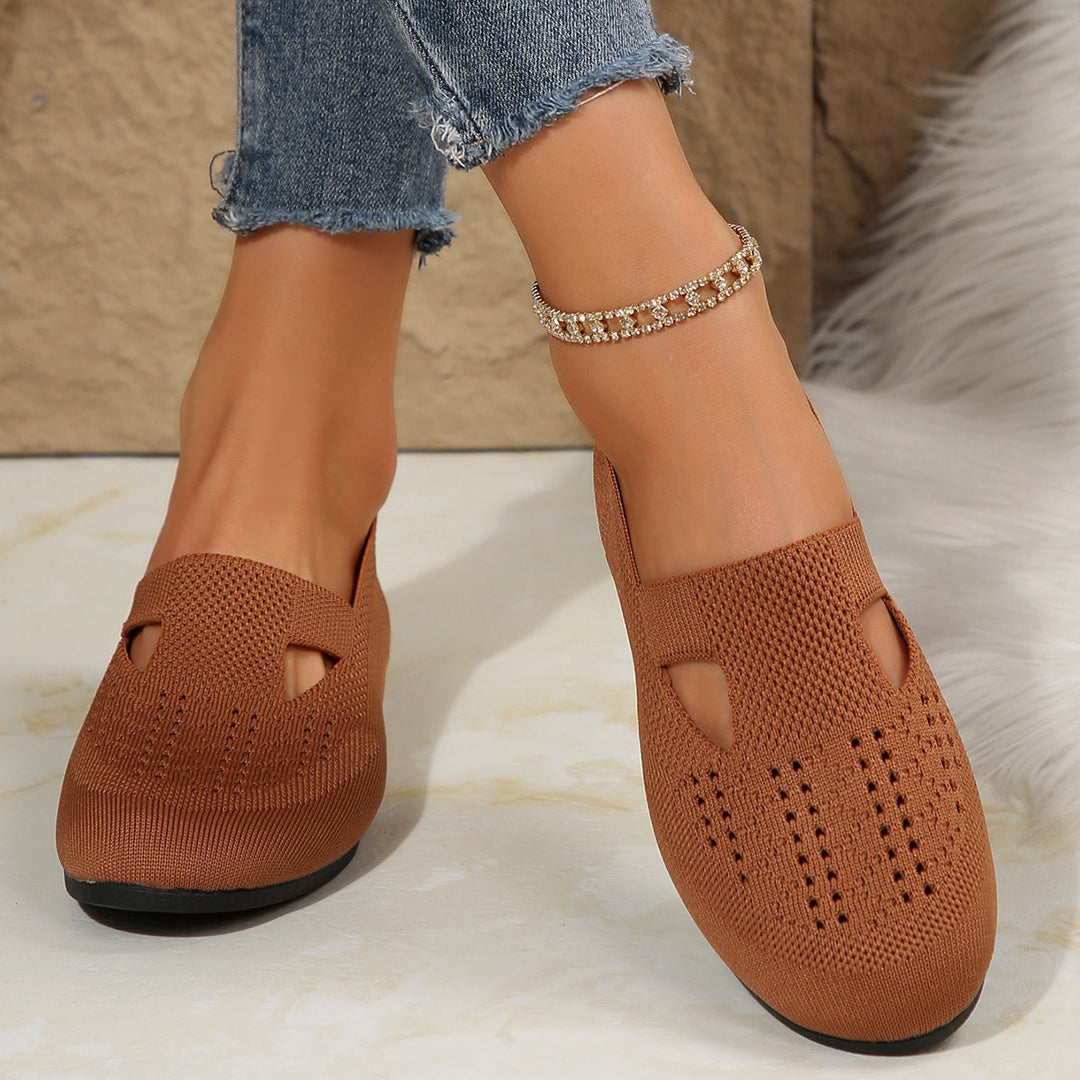 Dame åndbare Slip-On Strik-Sneakers Stilla