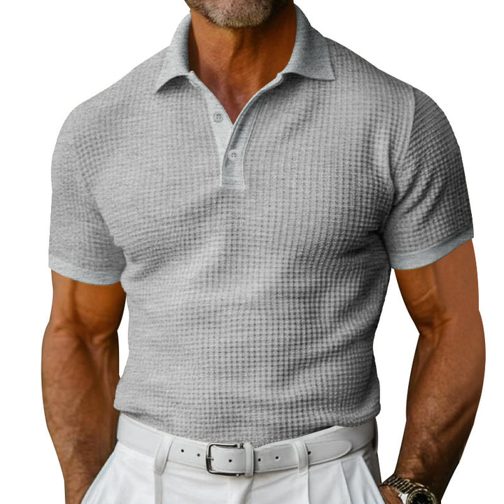 Herrer polo shirt med struktureret design og klassisk pasform Stilla