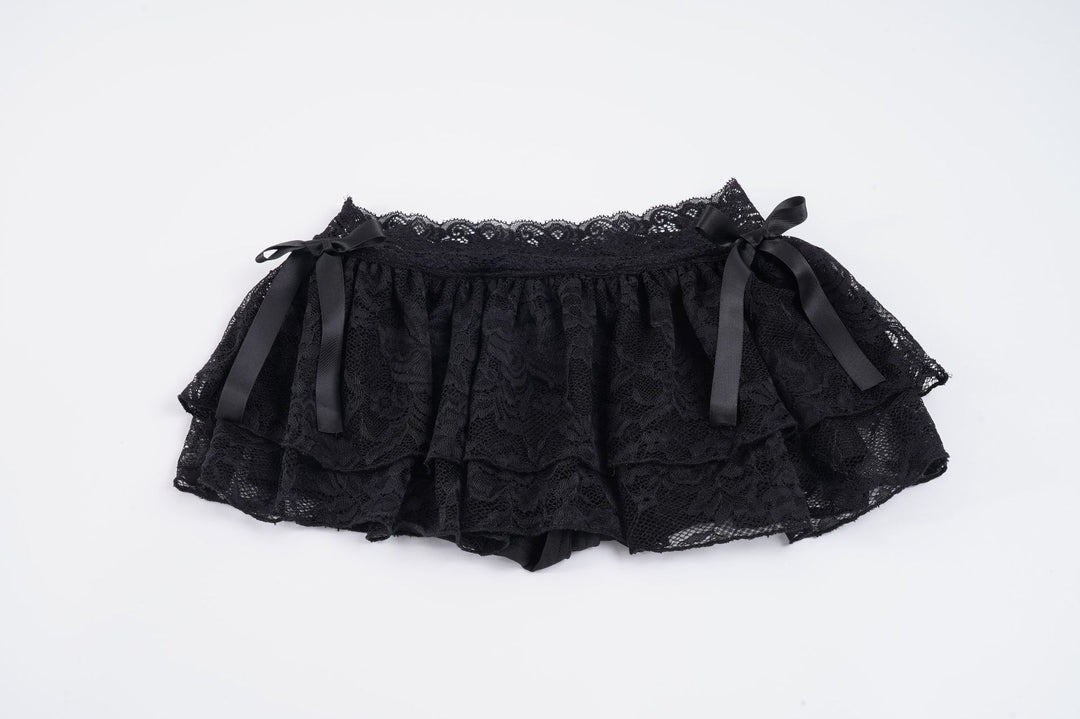 Dame legende spidse shorts med flæse detaljer Skovae