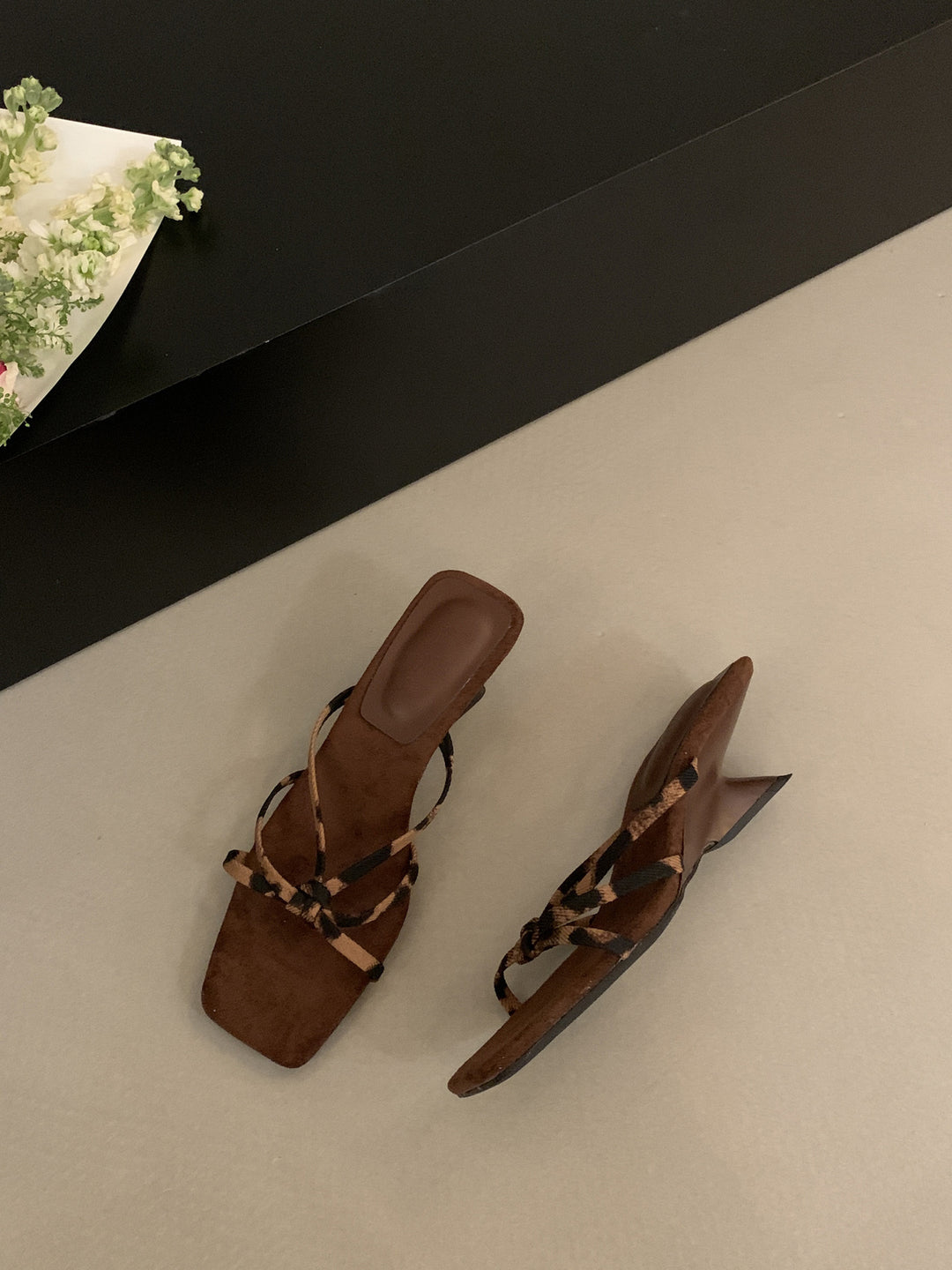 Dame Chic Rem Sandaler Åben Tå Hæle med Elegante Detaljer Stilla