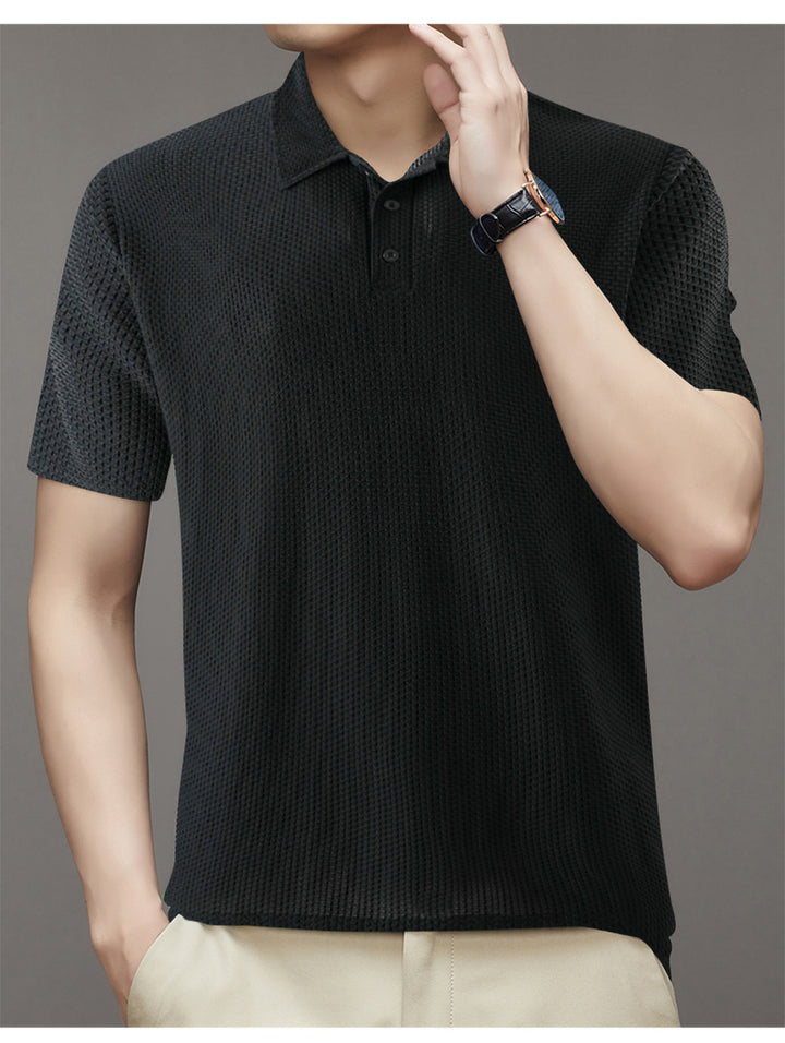 Herrer Struktur Polo Shirt Stilla