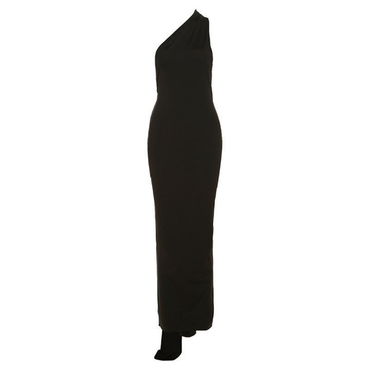 Dame Elegant Maxikjole med skulderfri design og sidelængde Stilla