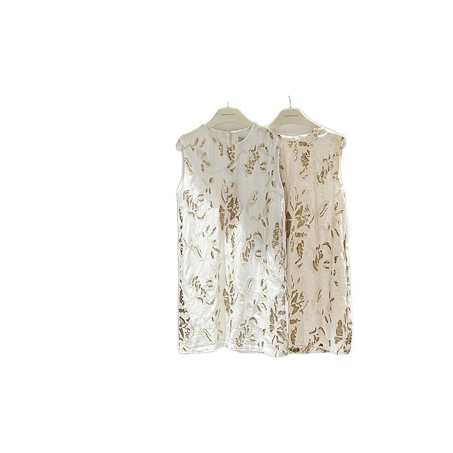 Dame Chiffon Kjole med blomsterdesign og elegant snit Stilla