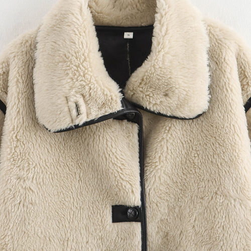 Femme Oversized Künst furjakke Stilla