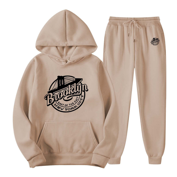 Kvinders fritids sweat suit med stilfuld Brooklyn print Skovae