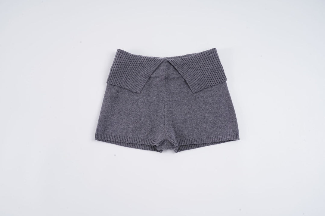 Dame komfortable og elegante strik-shorts med høj talje Skovae