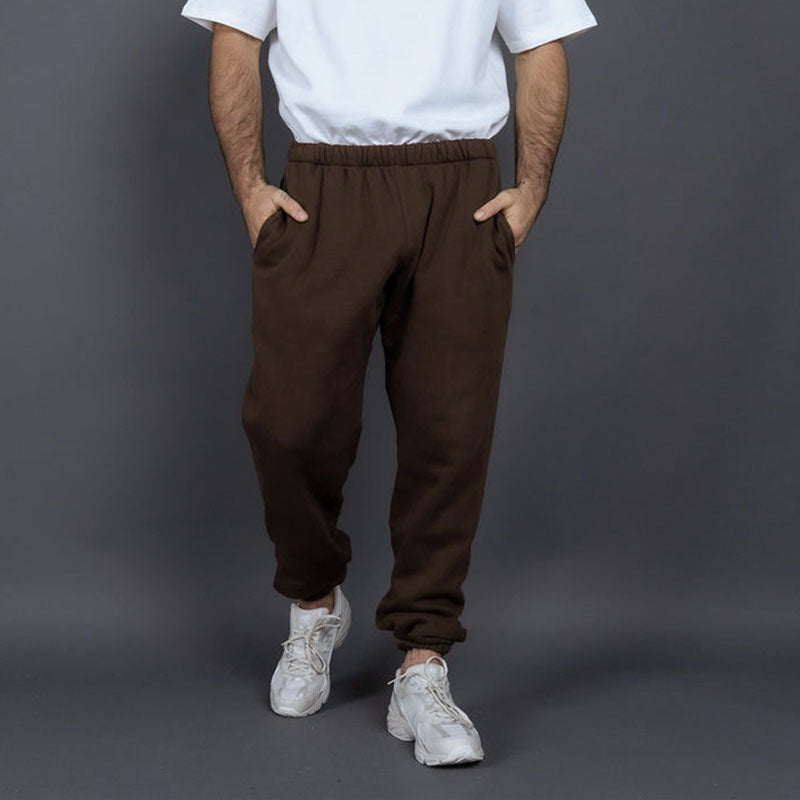 Herrer Behagelige Fleece-Joggingbukser med elastisk talje og dybe sidelommer Stilla