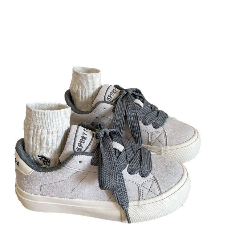 Dame sporty sneakers med tykk sål og åndbart overmateriale kombination Stilla