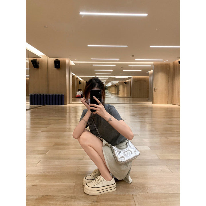 Dame platform sneakers med forhøjet sål og snørebånd Stilla
