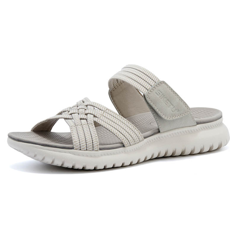 Dame komfort-sandaler med elastiske krydsremme og åndbar sål Stilla