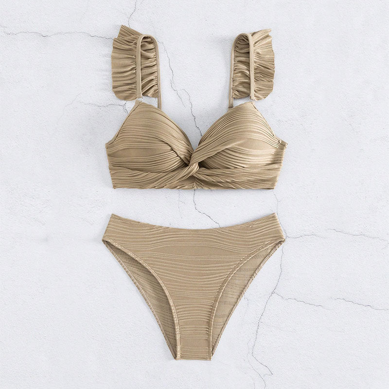 Dame Ruffles trusser høj talje bikini sæt Stilla
