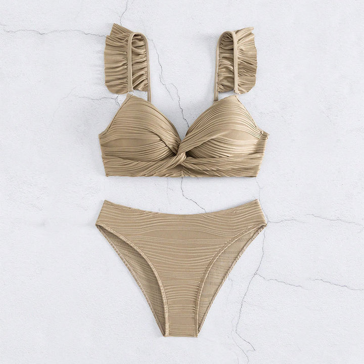 Dame Ruffles trusser høj talje bikini sæt Stilla