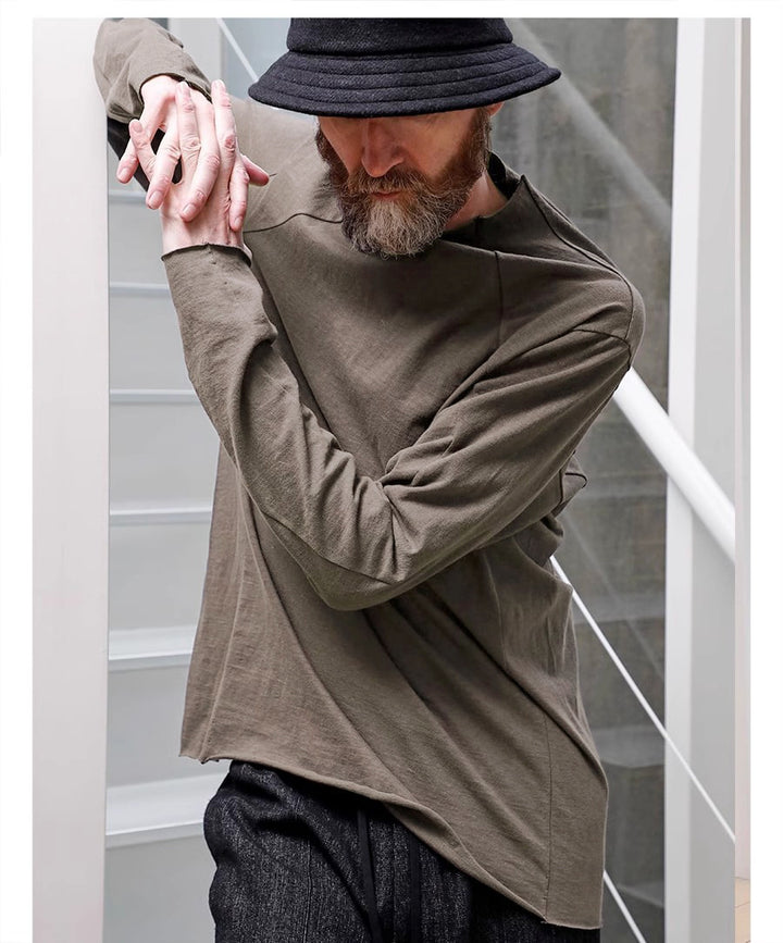 Herrer Relaxed Fit Langærmet T-Shirt Stilla