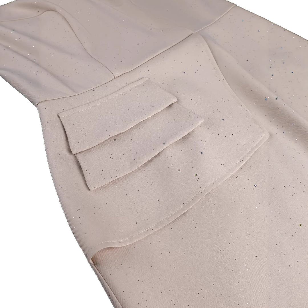 Dame elegant kjole med raffinerede draperinger Skovae